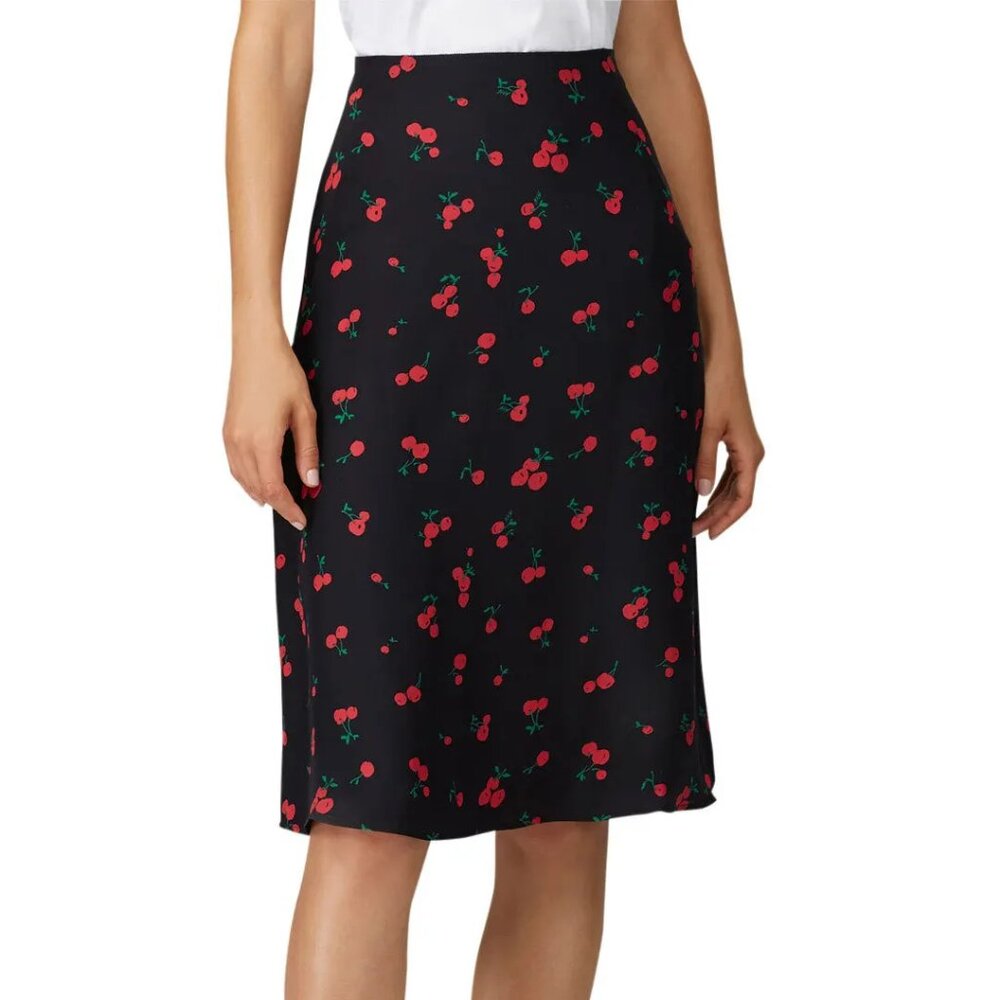 ❌ SOLD ❌ VTG - HVN - Wiona Cherry Slip Silk Skirt